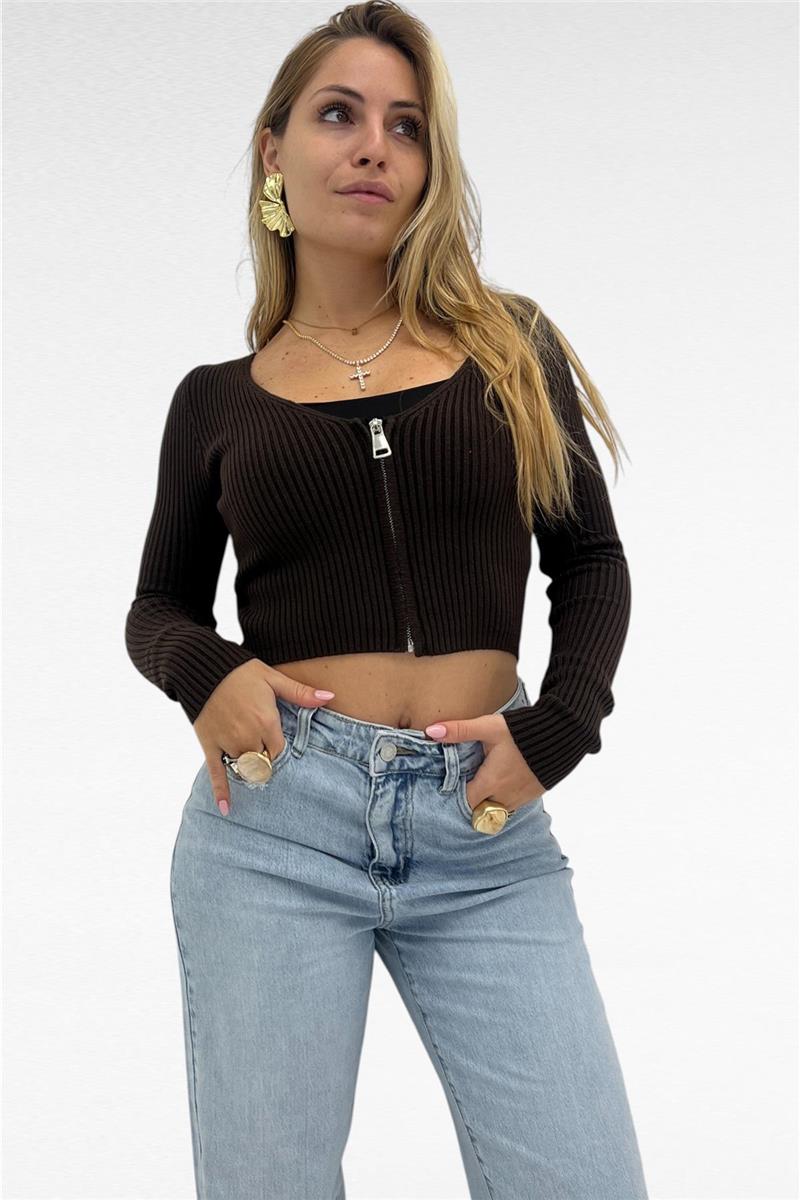 cardigan crop con cerniera molly